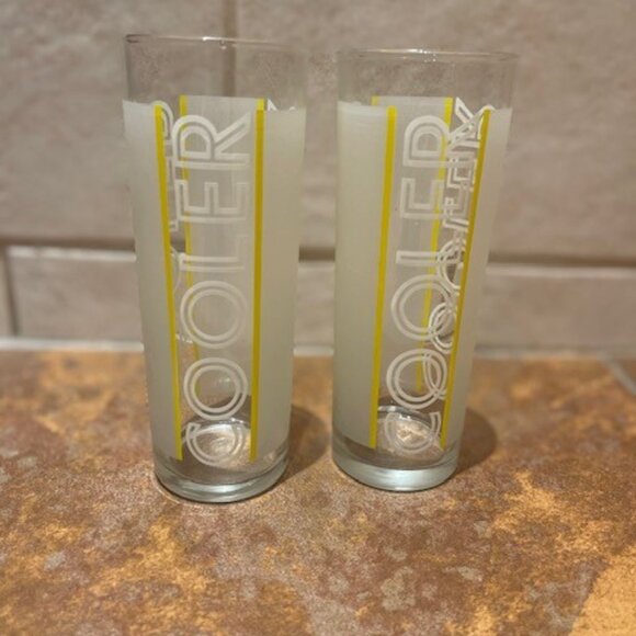 Vintage Libbey Cooler Frosted Barware Glasses Set of 2 - Picture 5 of 5